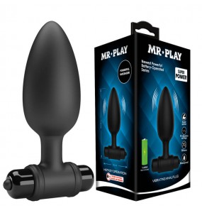 MR PLAY - Vibrating Anal Plug (Battery - Black)